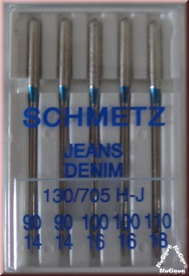 Nähmaschinennadeln 90/14 -110/18, Jeans/Denim 130/705 H-J von Schmetz