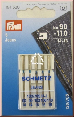 Nähmaschinennadeln Schmetz 90/14 -110/18. Jeans 130/705 H-J von Prym