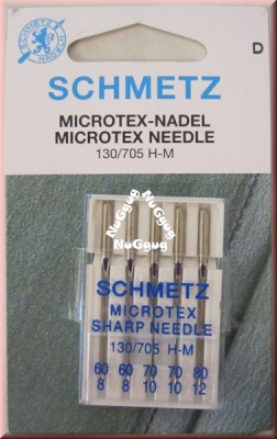 Nähmaschinennadeln 60 - 80. Microtex 130/705 H-M von Schmetz