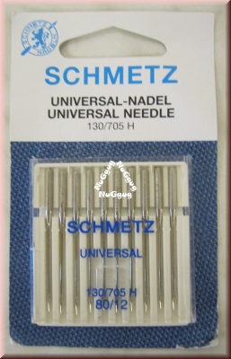 Nähmaschinennadeln 80/12, universal, 30 - 705 H von Schmetz, 10 Stück