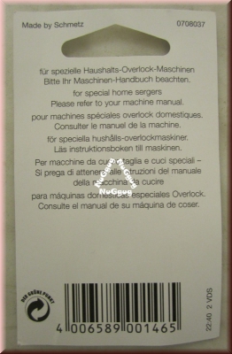 Nähmaschinennadeln 90/14, Overlock Serger, ELx705 von Schmetz, 5 Stück