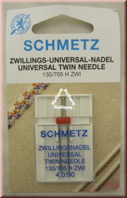 Nähmaschinennadel Zwillings-Nadel 4,0/90, Universal, 130/705 H ZWI, von Schmetz