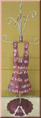 Schmuckständer "Frauenkleid in lila". 30 cm