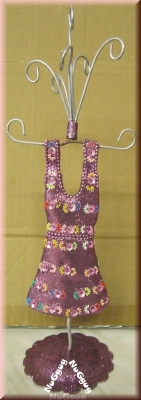 Schmuckständer "Frauenkleid in lila". 30 cm