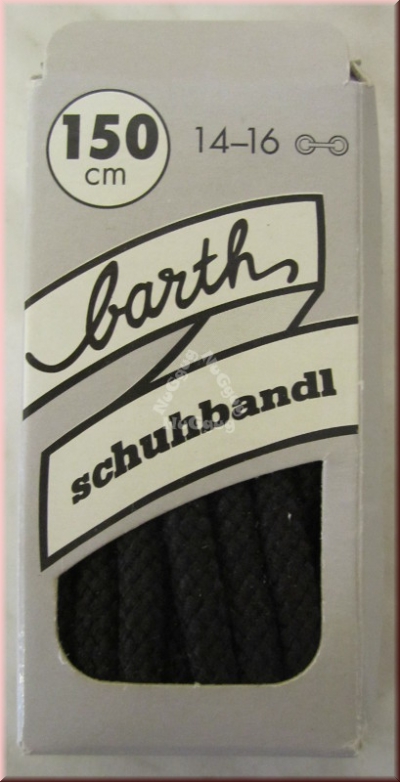 Schnürsenkel schwarz, 150 cm, von Barth