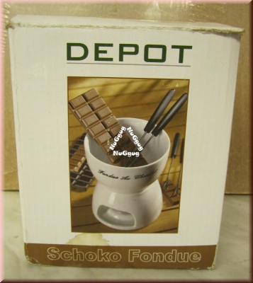 Schokofondue Set von Depot, 6-teilig, weiß