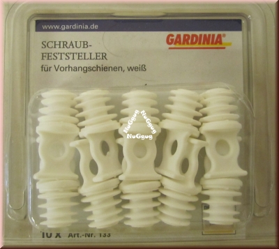 Schraubfeststeller für Vorhangschienen von Gardinia, weiss, 10 Stück