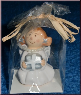 Schutzengel mit Geschenk, Keramik