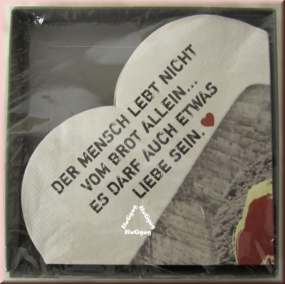 Servietten von Räder, Herz-Servietten, 16 Stück
