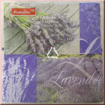 Servietten von Profissimo, Lavendel-Motiv, 20 Stück