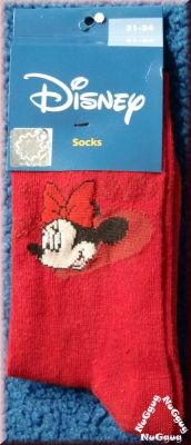 Socken Disney Mini Maus. rot. Größe 31-34