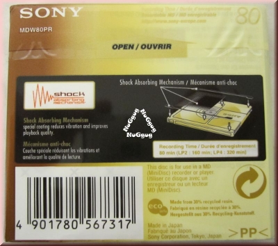 Sony Mini Disc Premium 80, 5er Pack