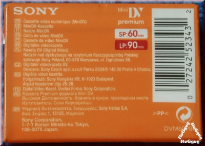 Sony Mini DV premium LP90. DVM60PR4