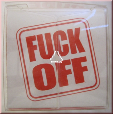 Motivstempel "FUCK OFF", Rude Stamp Fluch-Stempel mit Stempelkissen