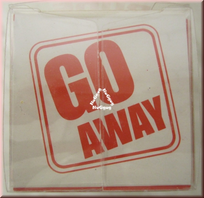 Motivstempel "GO AWAY", Rude Stamp Fluch-Stempel mit Stempelkissen