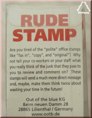 Motivstempel "FUCK OFF", Rude Stamp Fluch-Stempel mit Stempelkissen