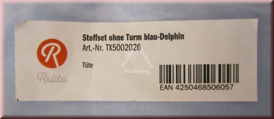 Stoffset für Spielbett ohne Turm, blau, Delphin, von Relita