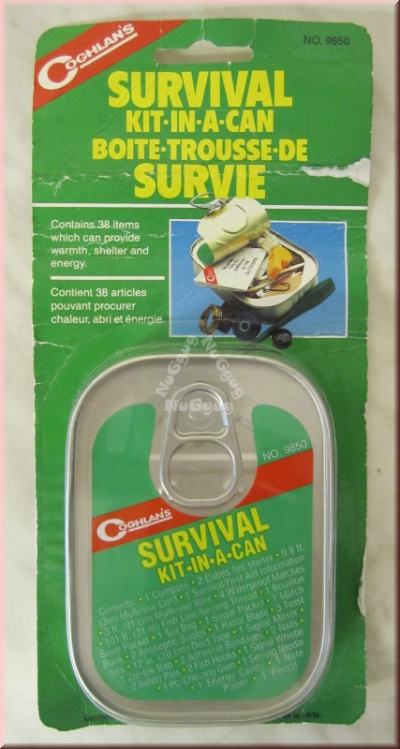 Coghlans Survival Kit, Erste-Hilfe-Set, Reiseapotheke, Metalldose