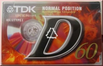 Musikkassette TDK D 60 IEC I, Leerkassette