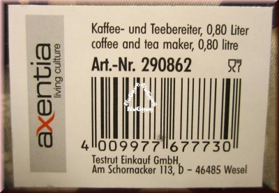 Kaffee- und Teebereiter lila, 0,8 Liter