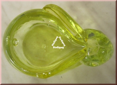 Teelichthalter "Hase", aus Glas, gelb