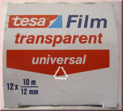 tesa Film transparent, 10 Meter x 12 mm, 12 Rollen