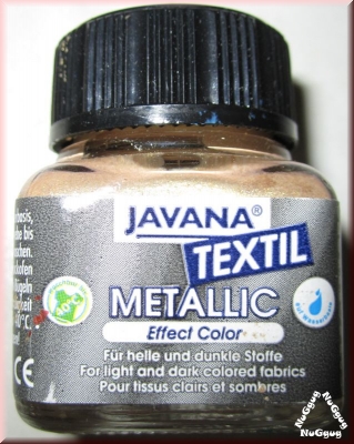 Javana Textil Metallic Farbe Gold. 20 ml. Artikelnummer 92417