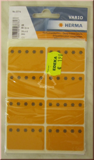 Tiefkühletiketten orange, Herma 3774, 48 Stück 26 x 40 mm