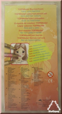 TopModel, Buntstifte Haut- und Haartöne mit Malschule, 6304_A, 12 Stück