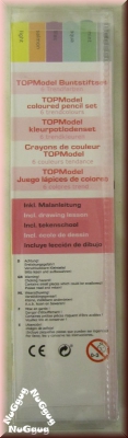 TopModel, Buntstifte Trendfarben mit Malanleitung, 7910_B, 6 Stück