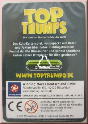 Top Trumps Dinosaurier, ohne PVC-Hülle