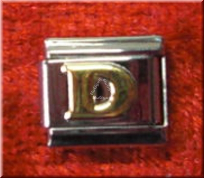 Uberry Charm Buchstabe "D", Modul für Edelstahl Armband