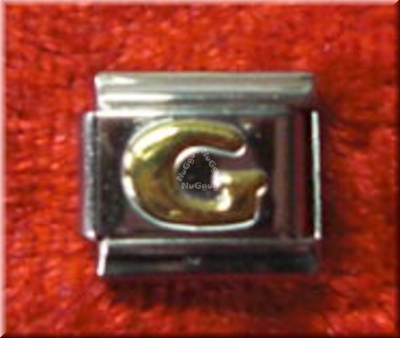 Uberry Charm Buchstabe "G", Modul für Edelstahl Armband