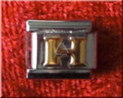 Uberry Charm Buchstabe "H", Modul für Edelstahl Armband