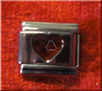 Uberry Charm "rotes Herz", Modul für Edelstahl Armband
