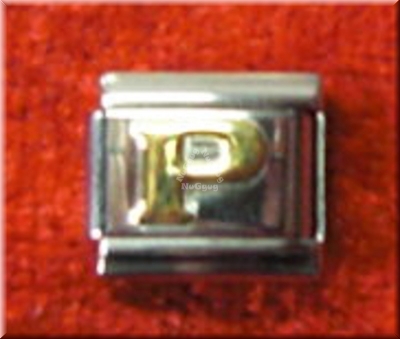 Uberry Charm Buchstabe "P", Modul für Edelstahl Armband