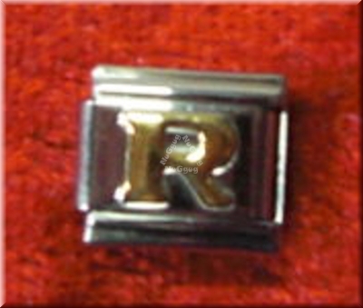 Uberry Charm Buchstabe "R", Modul für Edelstahl Armband