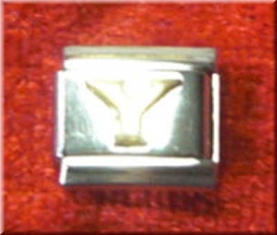 Uberry Charm Buchstabe "Y", Modul für Edelstahl Armband