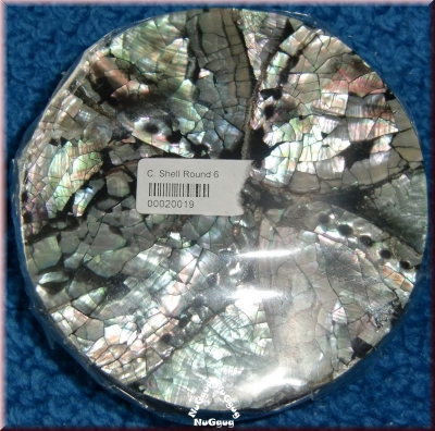 Untersetzer Perlmutt, Durchmesser 9 cm, 6 Stück