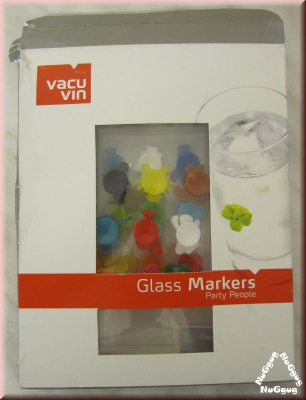 Vacu Vin Glass Markers "Party People", 24 Stück