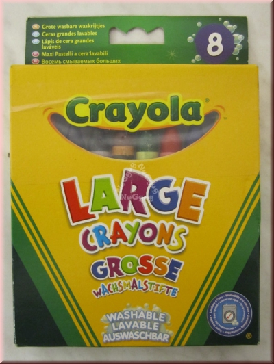 Crayola grosse Wachsmalstifte, auswaschbar, 8 Stück