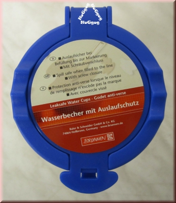 Brunnen Wasserbecher mit Auslaufschutz, blau, Pinselbecher