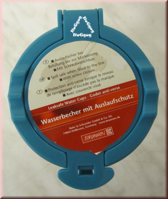 Brunnen Wasserbecher mit Auslaufschutz, türkis, Pinselbecher