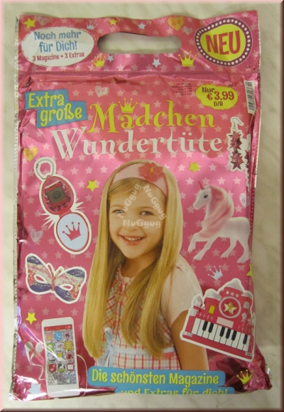 Mädchen Wundertüte extra groß, 3 Magazine + 3 Extras