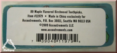 Zahnstocher, Maple Flovored Toothpicks, 80 Stück