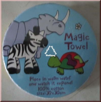 Zauberhandtuch. Tiere, magisches Handtuch, Magic Towel