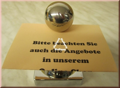 Design-Notizzettelhalter "Chromekugel", Kartenhalter