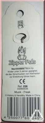 Zipper Charm Pals "Musik Freak". Reißverschluss-Anhänger Küken