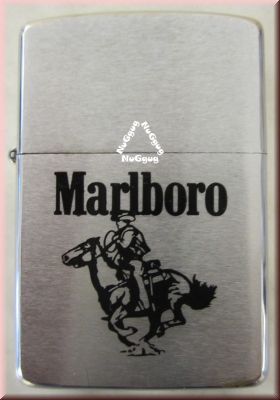 Zippo Feuerzeug Motiv "Marlboro Black Rider", verchromt, gebürstet