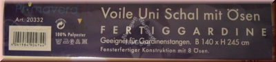 Voile Ösen Schal UNI 20332, 140 x 245 cm, Fertiggardine